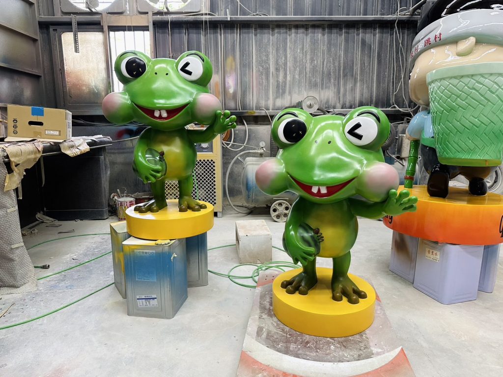 Fiberglass Cartoon Frog Statue