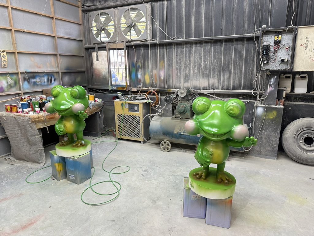 Fiberglass Cartoon Frog Statue