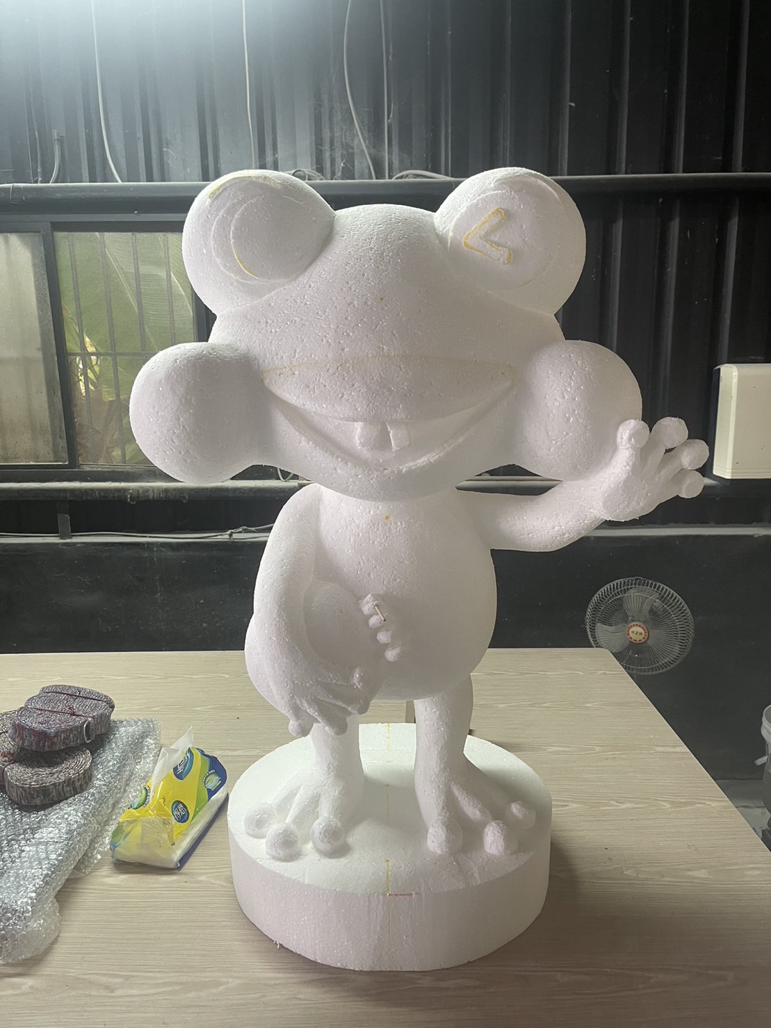 Fiberglass Cartoon Frog Statue