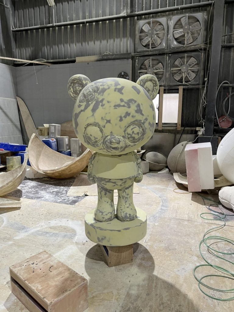 Fiberglass Cartoon Bear Statue 