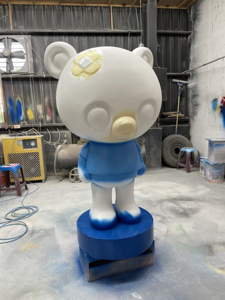 Fiberglass Cartoon Bear Statue 