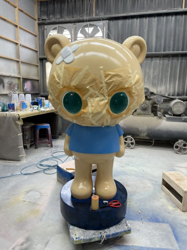 Fiberglass Cartoon Bear Statue 