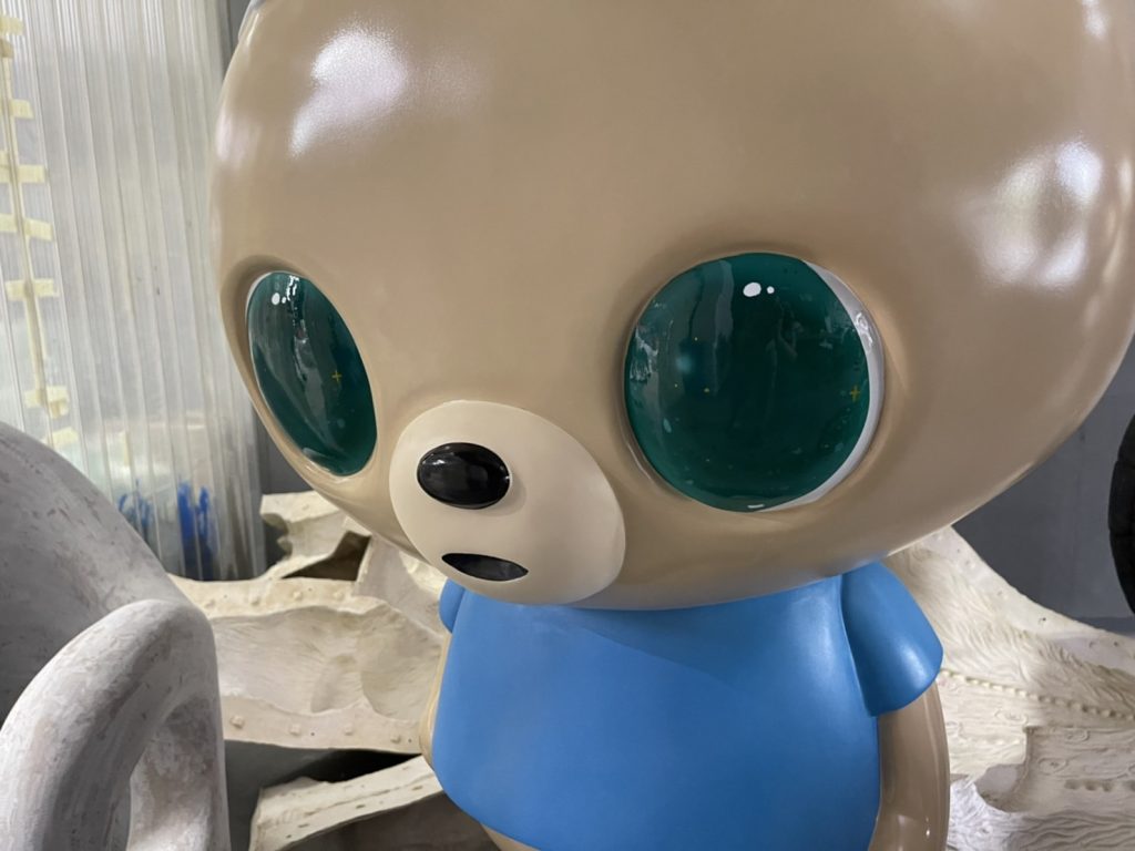 Fiberglass Cartoon Bear Statue 