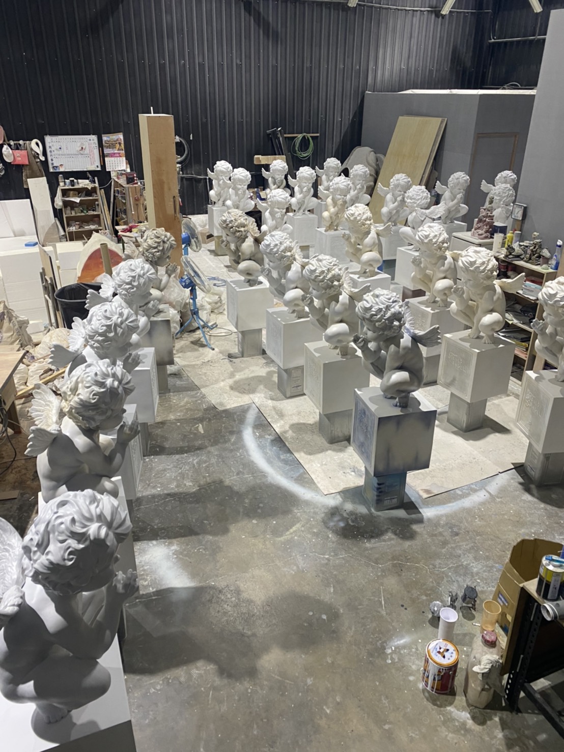 Mass Production Fiberglass Statue Angel Sculpture