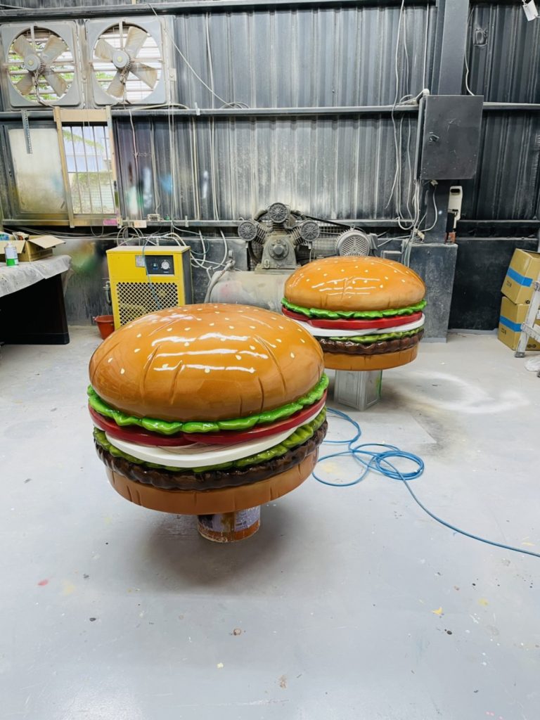 Giant Fiberglass Hamburger Food Statue