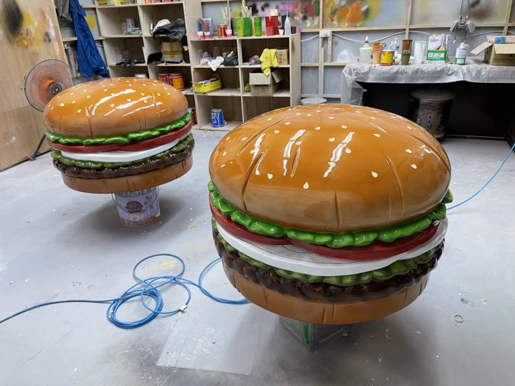 Giant Fiberglass Hamburger Food Statue