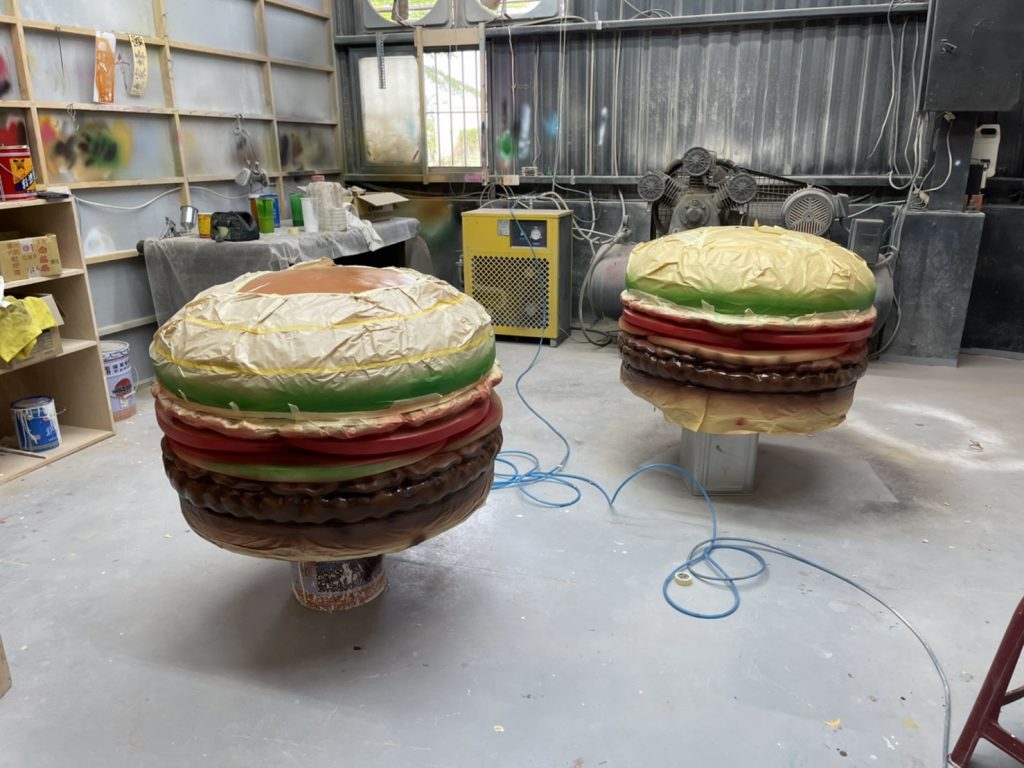 Giant Fiberglass Hamburger Food Statue