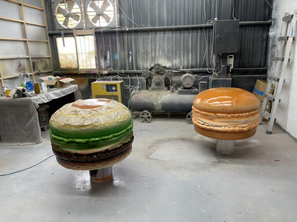 Giant Fiberglass Hamburger Food Statue